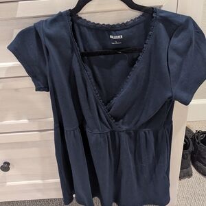 Hollister Women's Deep Blue Blouse